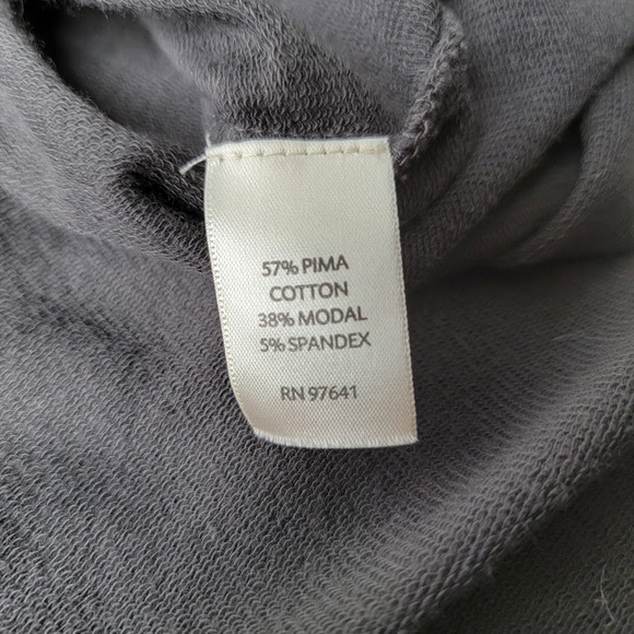 Pure‎ Jill Gray Knit Skirt Size Large Pima Cotton Modal Soft Comfort Basic - Picture 5 of 5